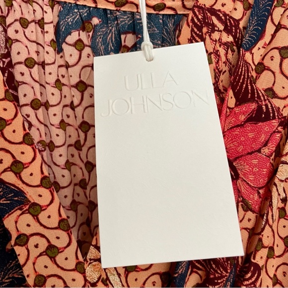 NEW ULLA JOHNSON Oni Dress Garden Rose Tiered Ruffle Floral 100% Silk Size 2 - Picture 14 of 16